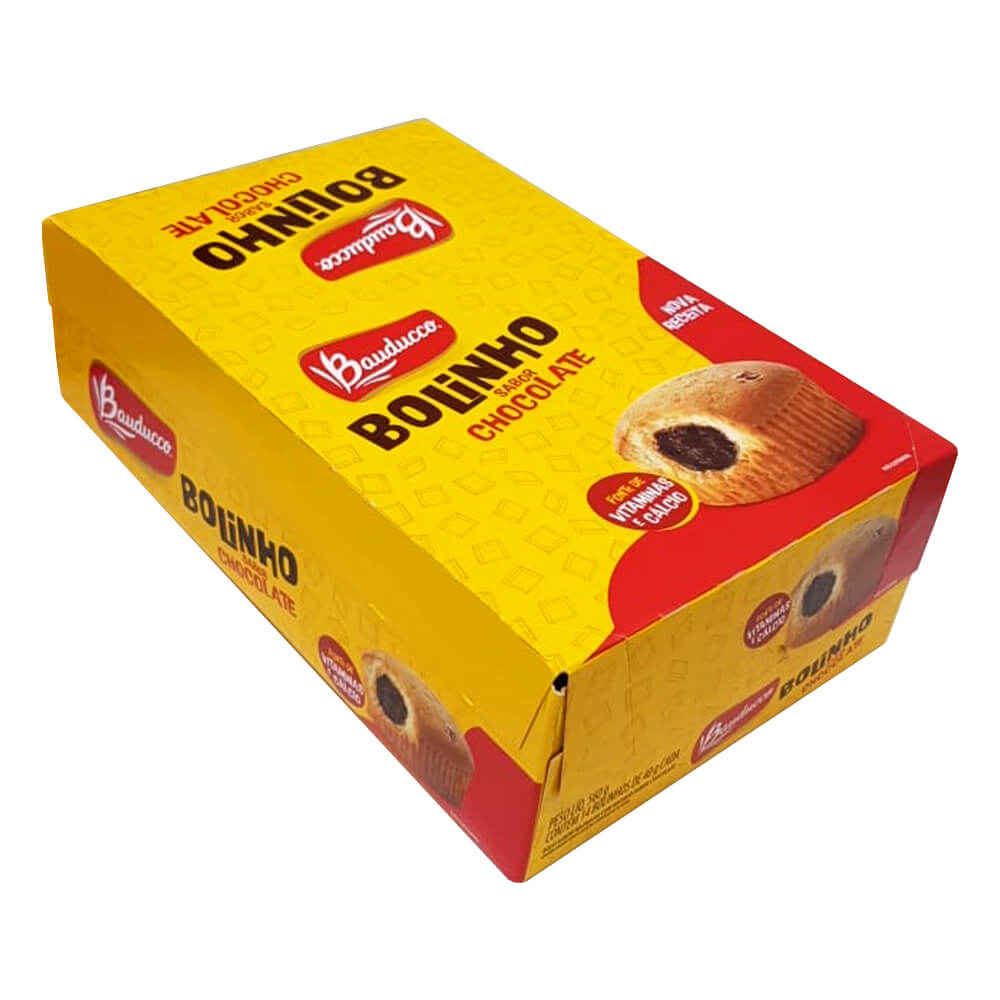 Bauducco Bolinho Baunilha com Chocolate. Caixa com 15 Unidades (640g)